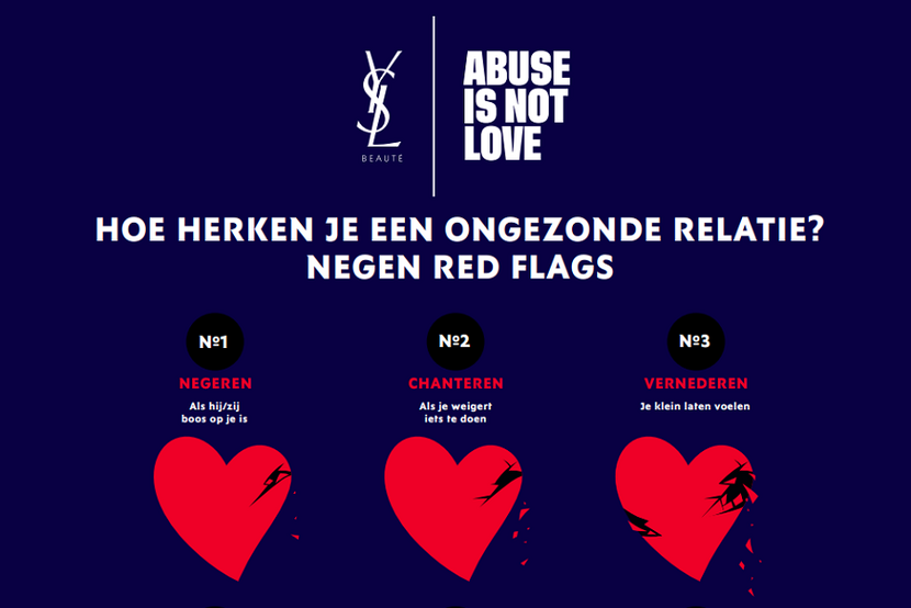 Abuse is not love Yves Saint Laurent